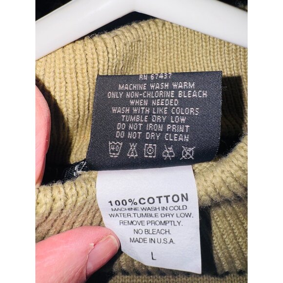 Polo Ralph Lauren Mens Preppy Oversized Tan M Turtleneck Sweater Embroidered Cit - Picture 6 of 7